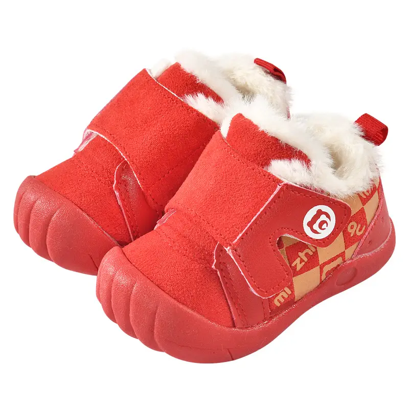 Baby Soft Bottom Non-slip Plus Velvet Thick Cotton Shoes