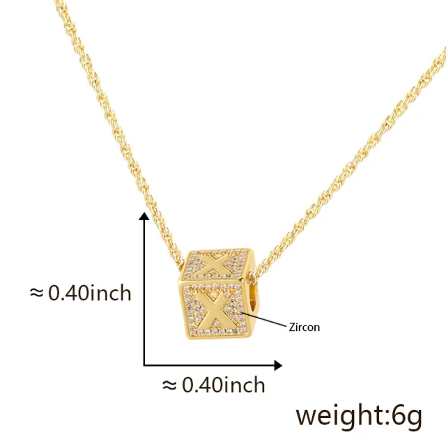 Fashion Jewelry 26 English Letter Necklace Pendant X Gold Single Pendant - Shop at LoveMi