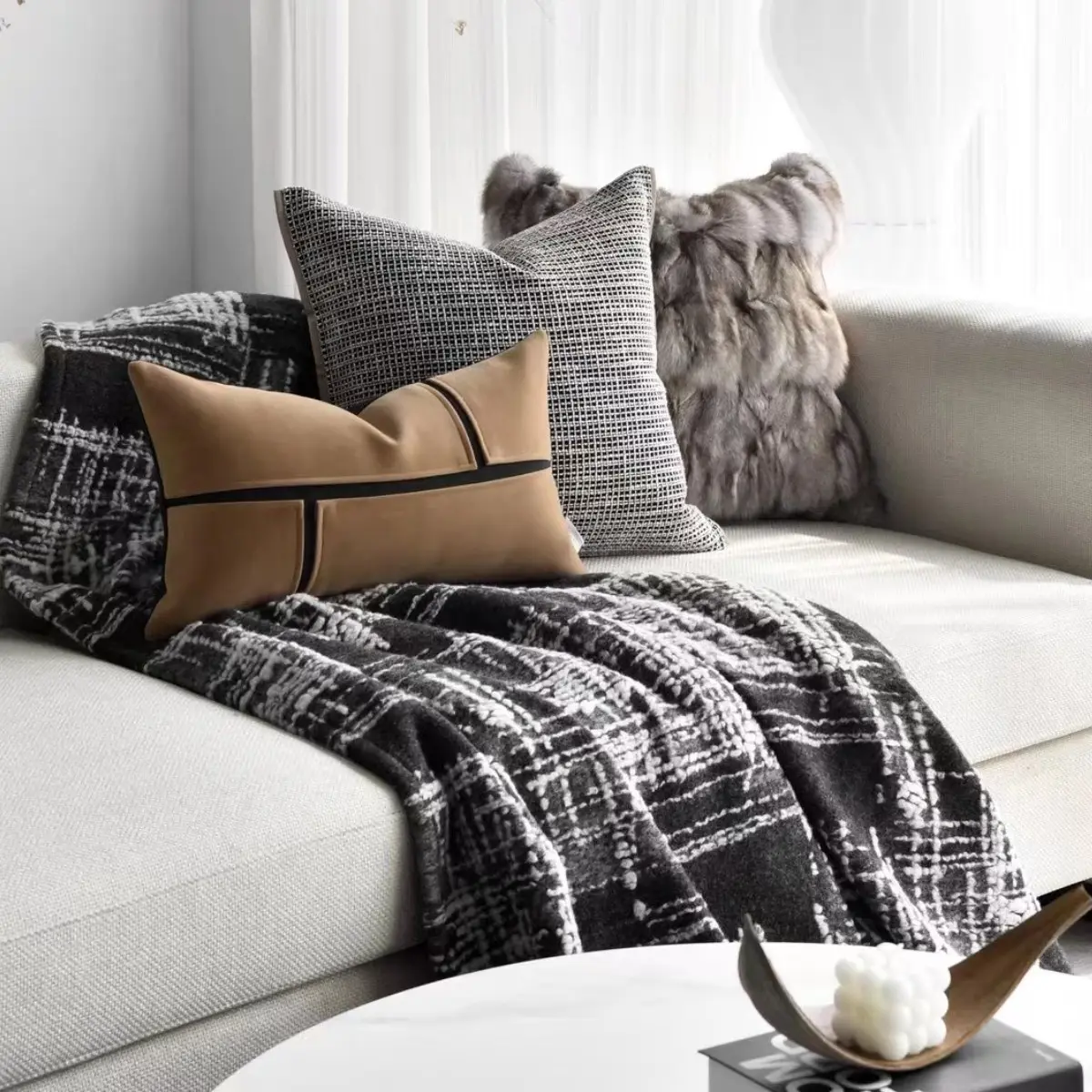 Bed Blanket Towel Sofa Cover Model Room