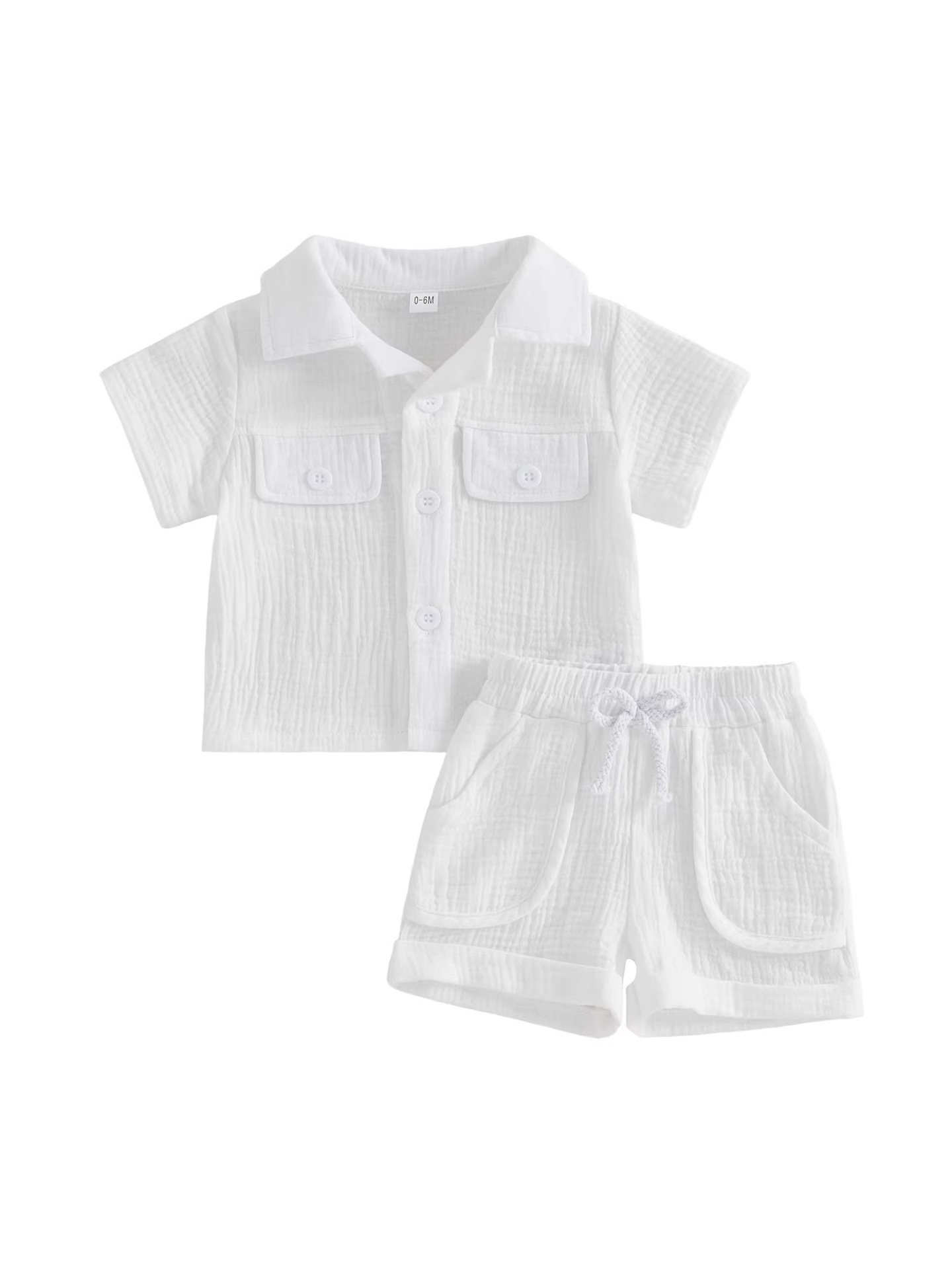 Short Sleeved Shorts Lapel Set Two-piece Set