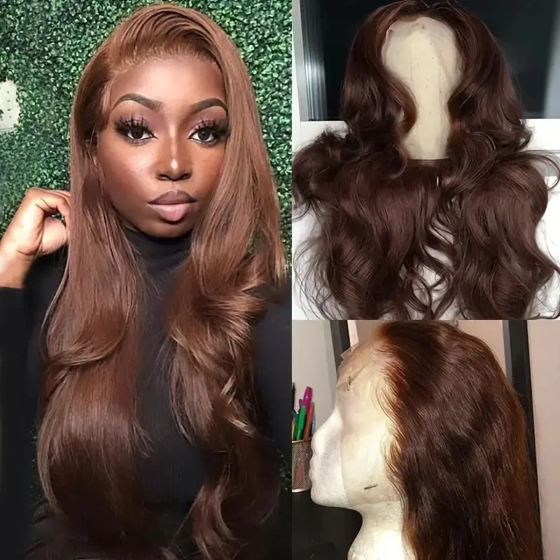 Brown Big Wave Fake Long Curly Wig