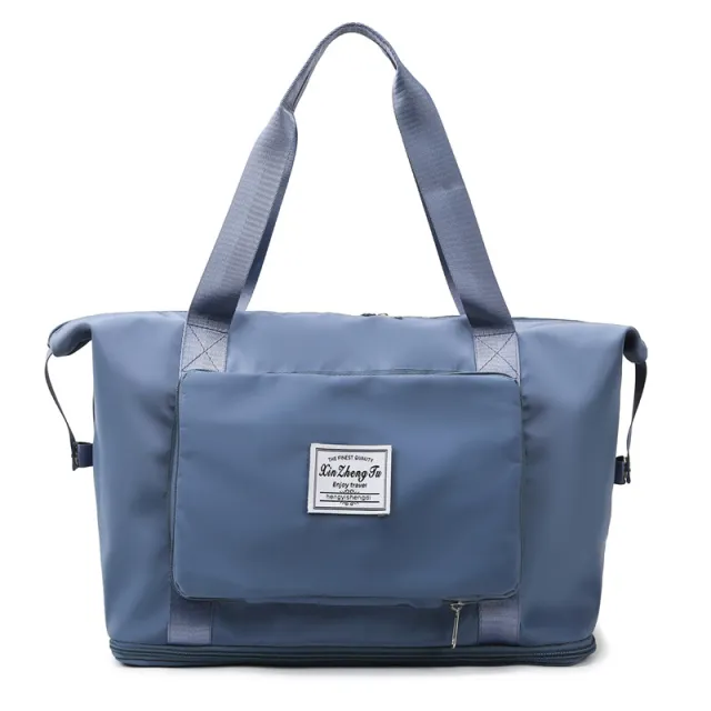 Large Capacity Short Trip Dry Wet Separation Fitness Swimming Hand Luggage Foldable Bag Blue - Shop at LoveMi