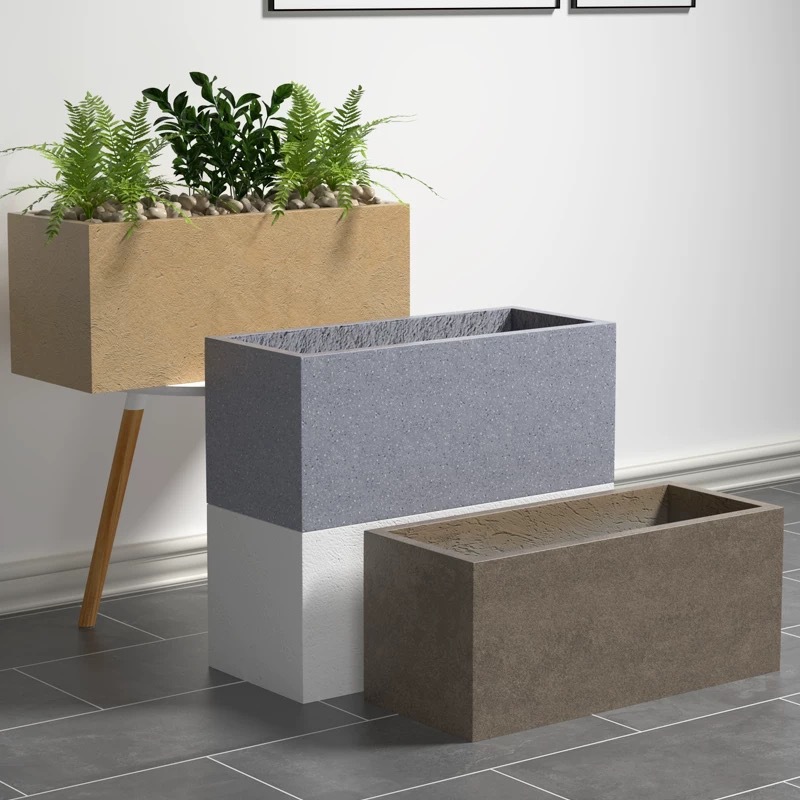 Household Rectangular Cement Flower Pot