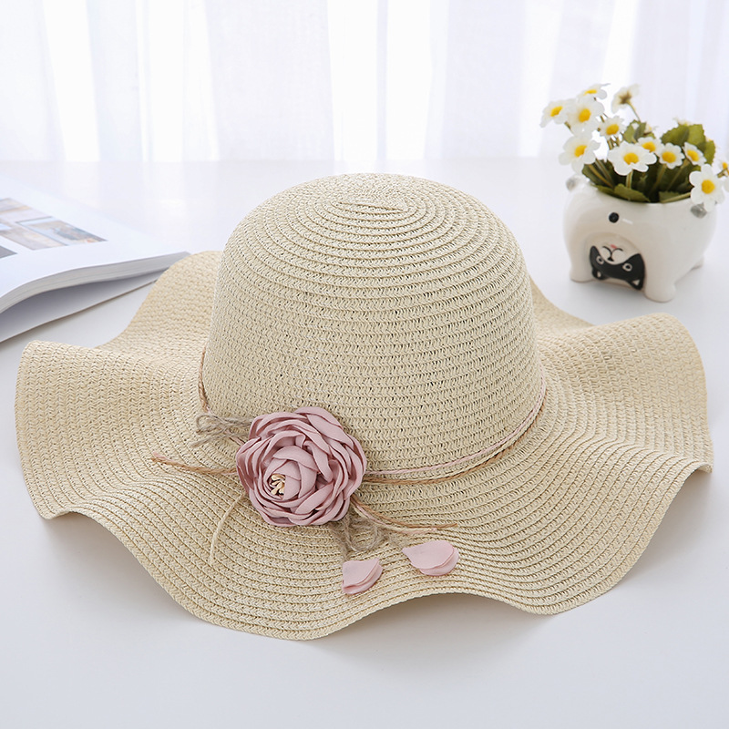 Wave Straw Hat Beige