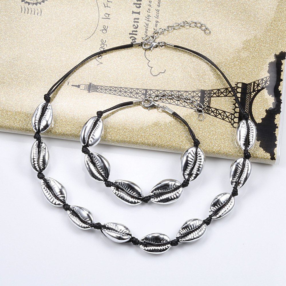Adjustable Shell Braceletnecklace Braiding Suit