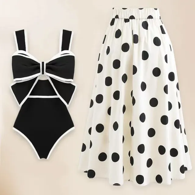Bikini Suit Skirt Conservative Swimwear Women Beige - Shop at LoveMi
