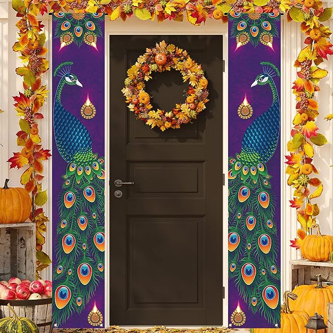 Title 6, Indian Peacock Festival Decorative Door Curtain...