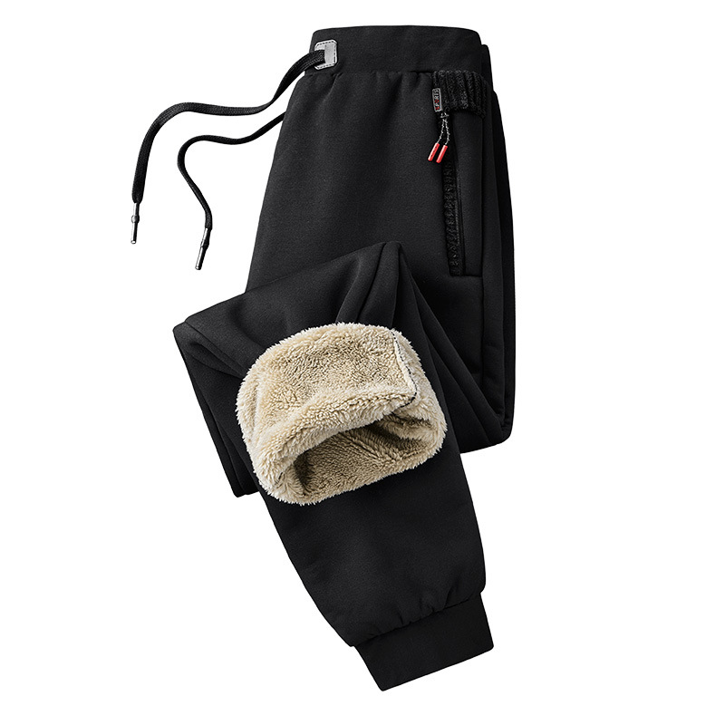 Plus Size Thick Track Pants Men's Lambswool