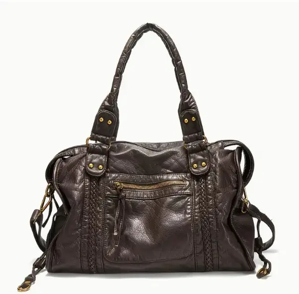 Women's French Retro Motorcycle Bag Shoulder Messenger Bag