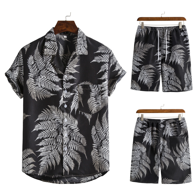 Title 10, Hawaiian Series Beach Style Short-sleeved Shirt...