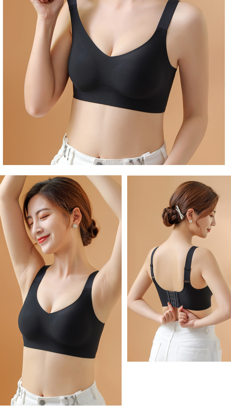 Title 5, 3D Jelly Stick Soft Support Gathering Bra Summe...