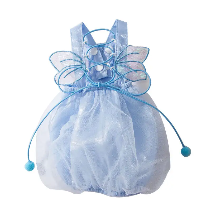 Dog Colorful Butterfly Princess Style Suspender Skirt Cat Two-leg Skirt
