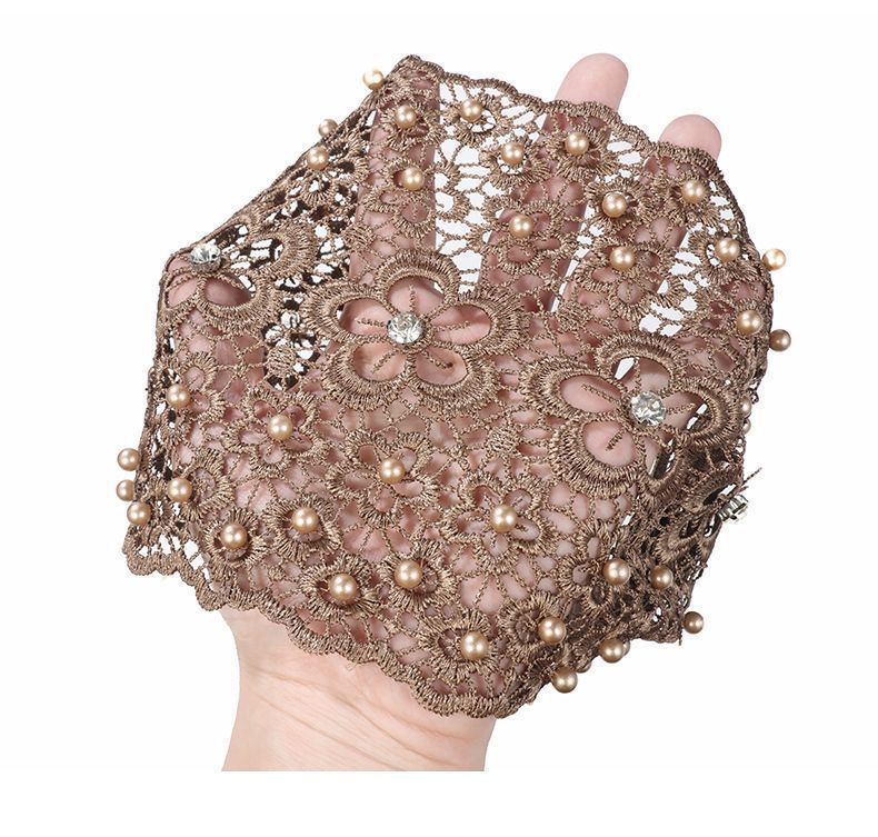 Boho Chic Lace Bandana Headband with Rhinestones