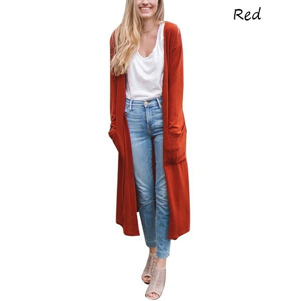 Cardigan Simple Long Sleeve Trench Coat