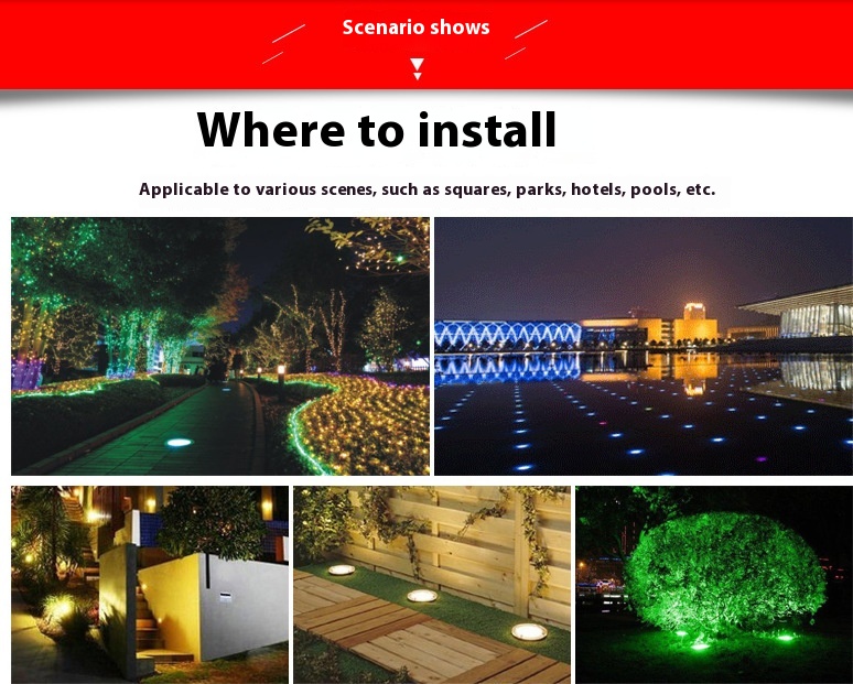 Underground Led Outdoor Waterproof Buried Spotlight Embedded Tree Projection Lamp