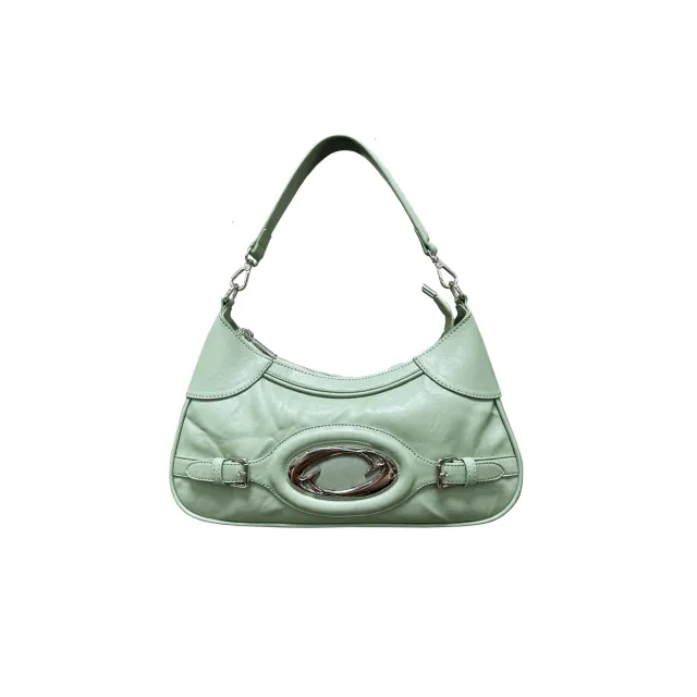 Special interest Design Wrinkle Texture Fashionable All match Commuter Crossbody Shoulder Underarm Bag Green - Shop at LoveMi