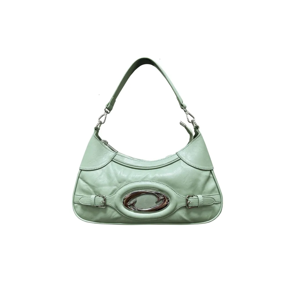 Special-interest Design Wrinkle Texture Fashionable All-match Commuter Crossbody Shoulder Underarm Bag - Green