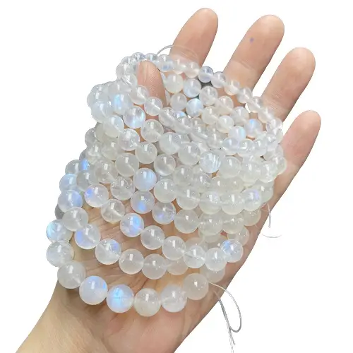 Natural Cream Body Blue Moonlight Bracelet For Girls Simple