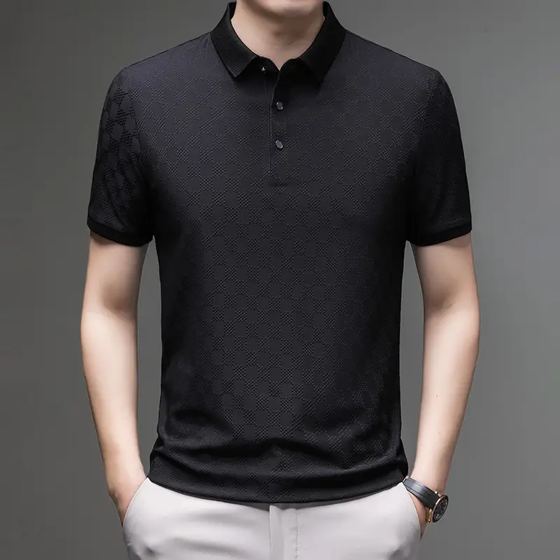 Rhombus Thin Ice Silk Short Sleeve T-shirt