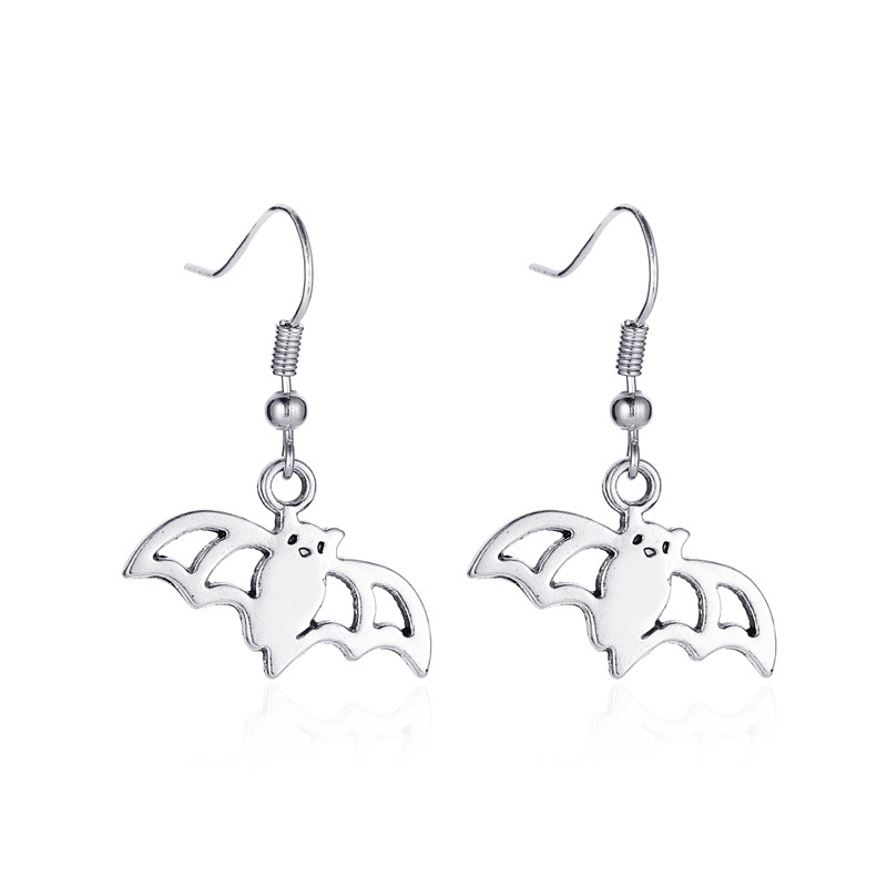 Vintage skull bat spider earrings (01 teeth 1001)