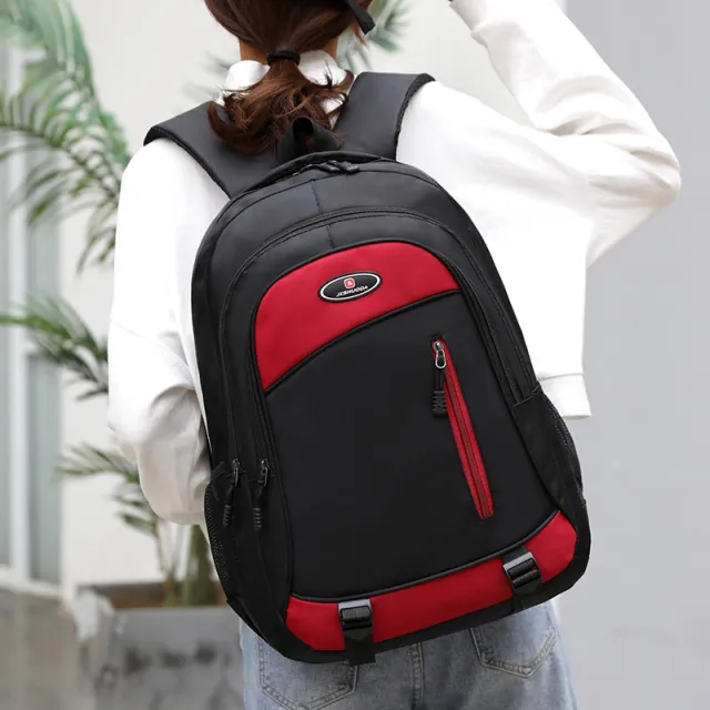 Middle School Student Schoolbag Casual Travel Business Backpack Red - Shop at LoveMi