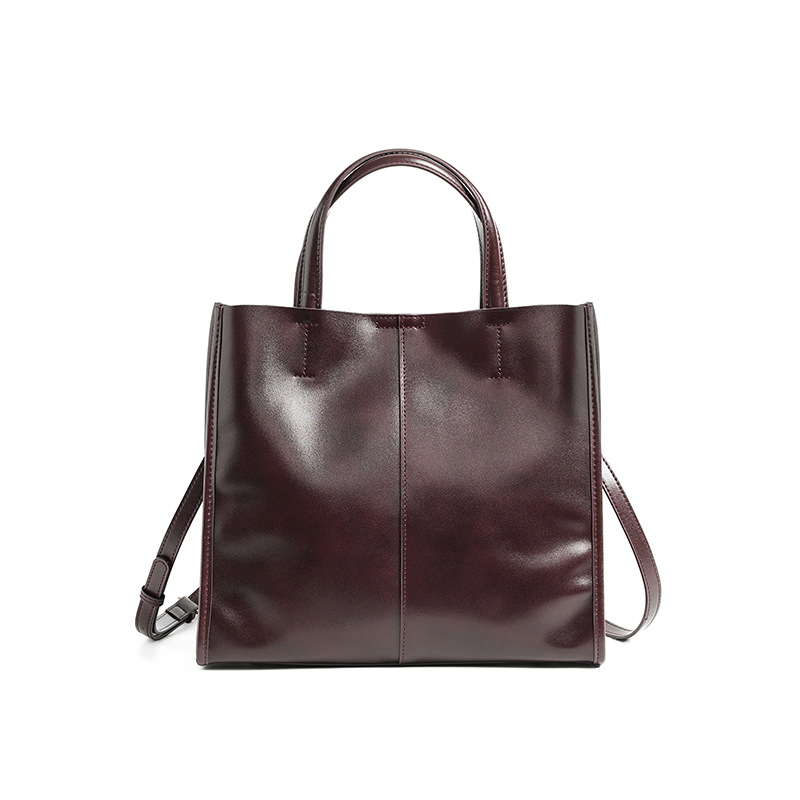 Genuine Leather High-End Womens Stylish And Versatile Handbag thumbnail 5