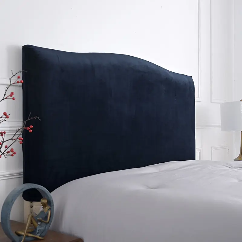Household Solid Color Elastic Dustproof Bedside Protective