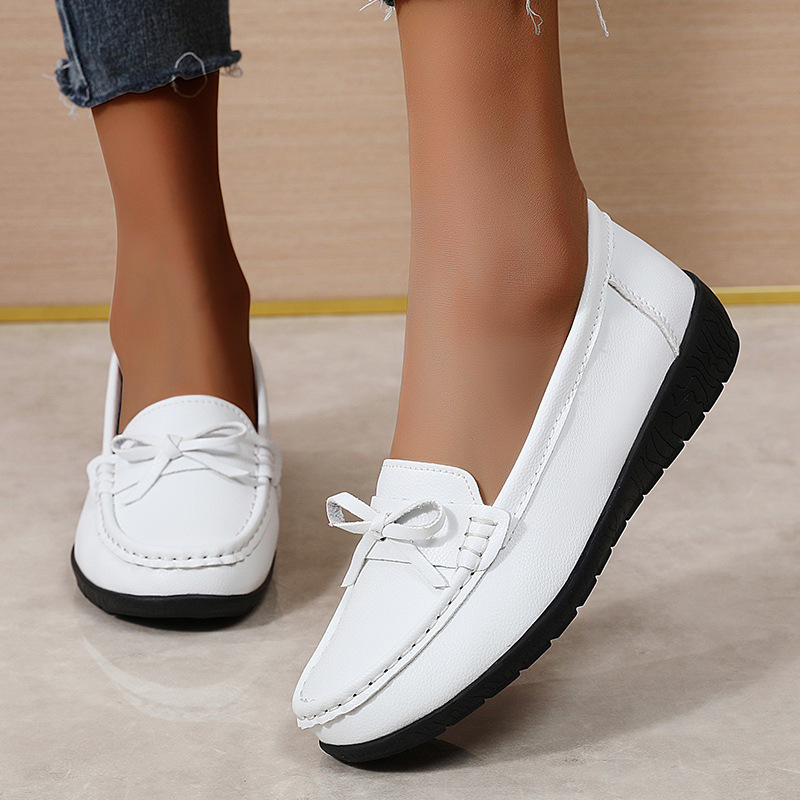 Womens Solid-color Minimalist Casual Flat Shoes