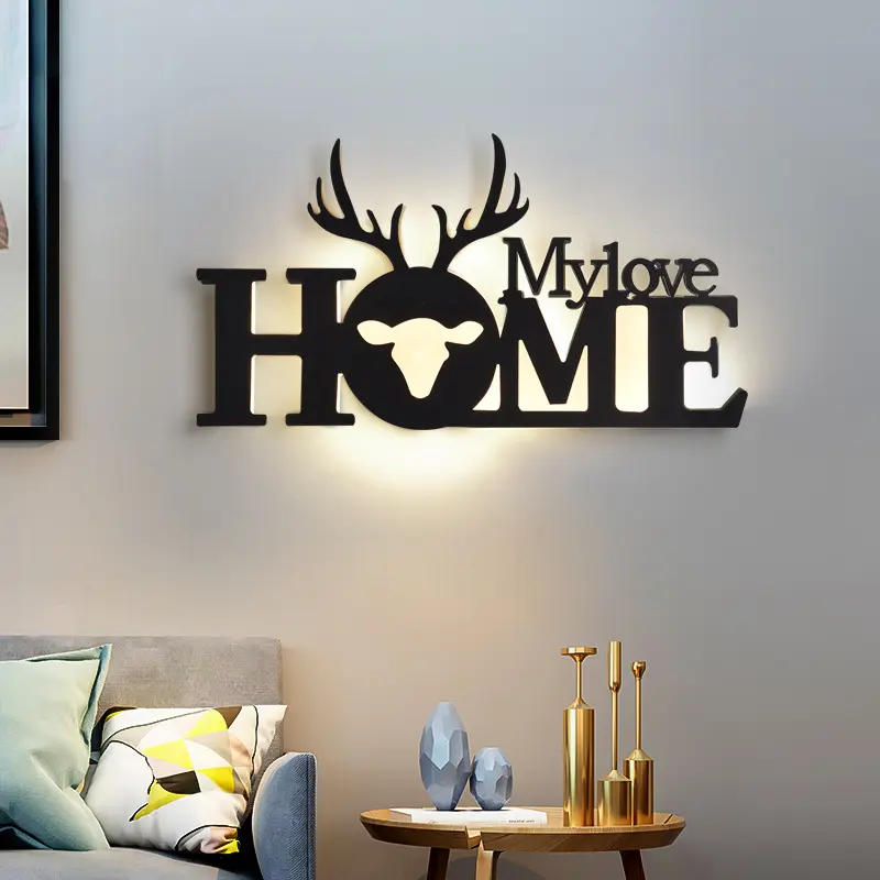 Led English Letter Wall Lamp Background Creative