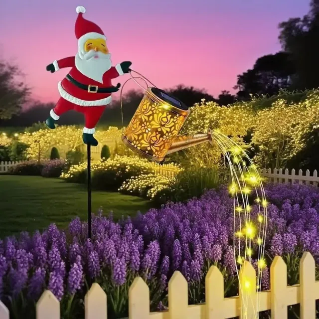 Creative Solar Powered Santa Yard Decoration Light Warm White - Shop at LoveMi
