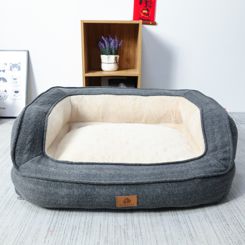 Dark Gray Dog Bed