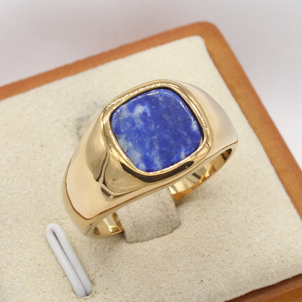 Stylish Minimalist Square Gemstone Ring For Men