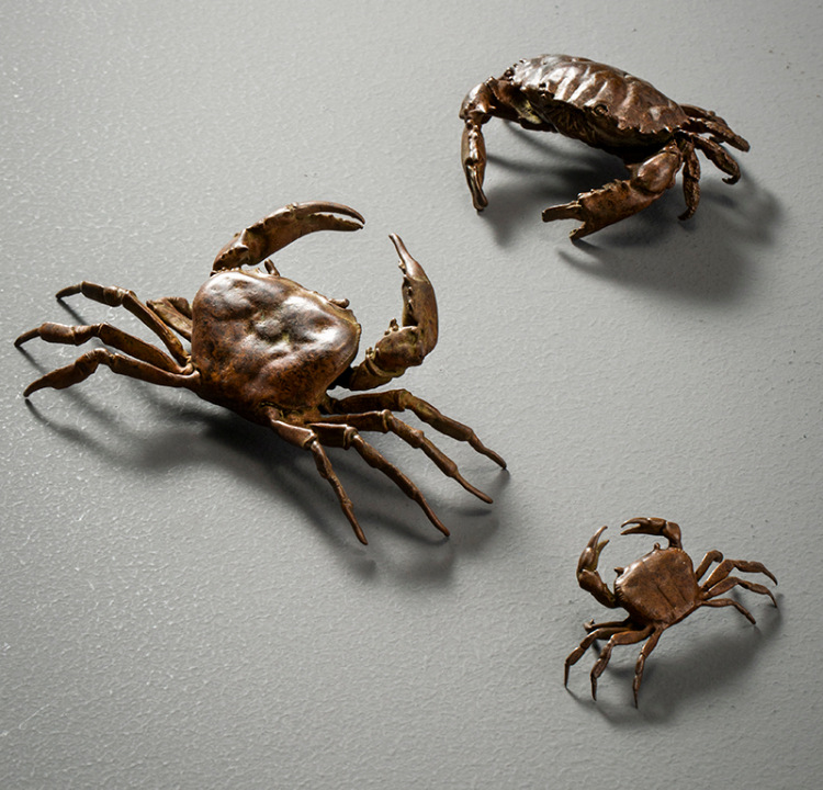 Title 6, Creative Brass Handmade Crab Tea Pet Ornament