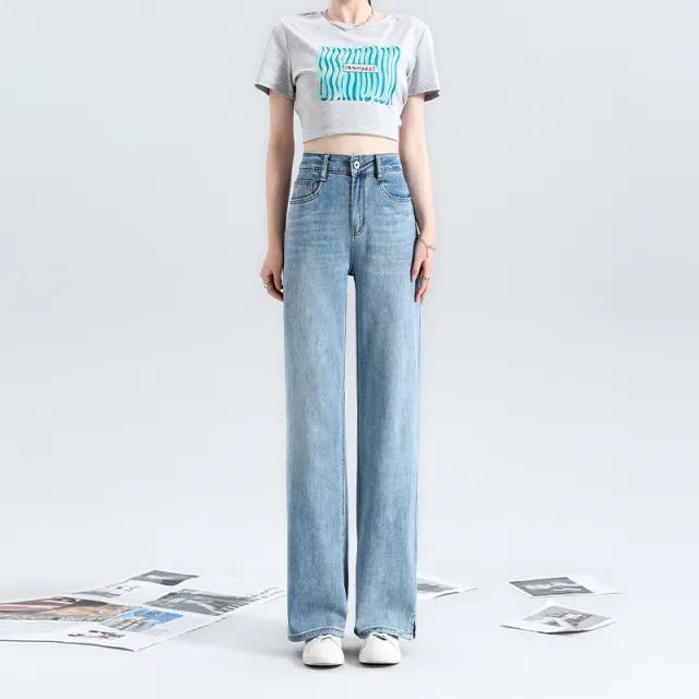 Fashion Personality Wide Leg Jeans For Women Blue - Shop at LoveMi