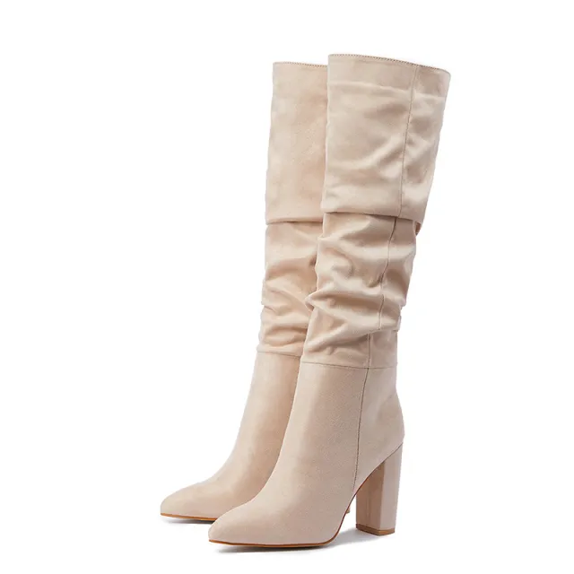 Winter New High Heel Knight Women's Boots Apricot - Shop at LoveMi
