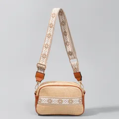 One-shoulder Commuter Special-interest Design High Sense Straw Woven Bag - Oy230031-23×7×15Cm - View 1