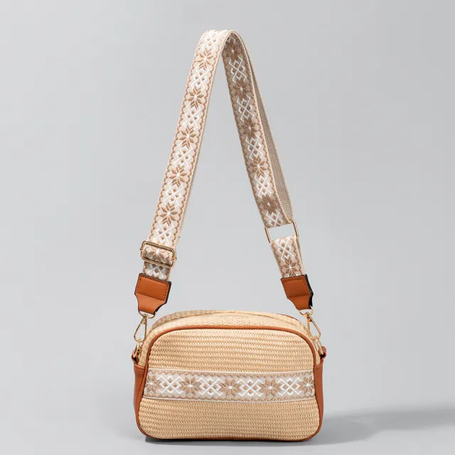 One shoulder Commuter Special interest Design High Sense Straw Woven Bag Oy230031 23×7×15Cm - Shop at LoveMi