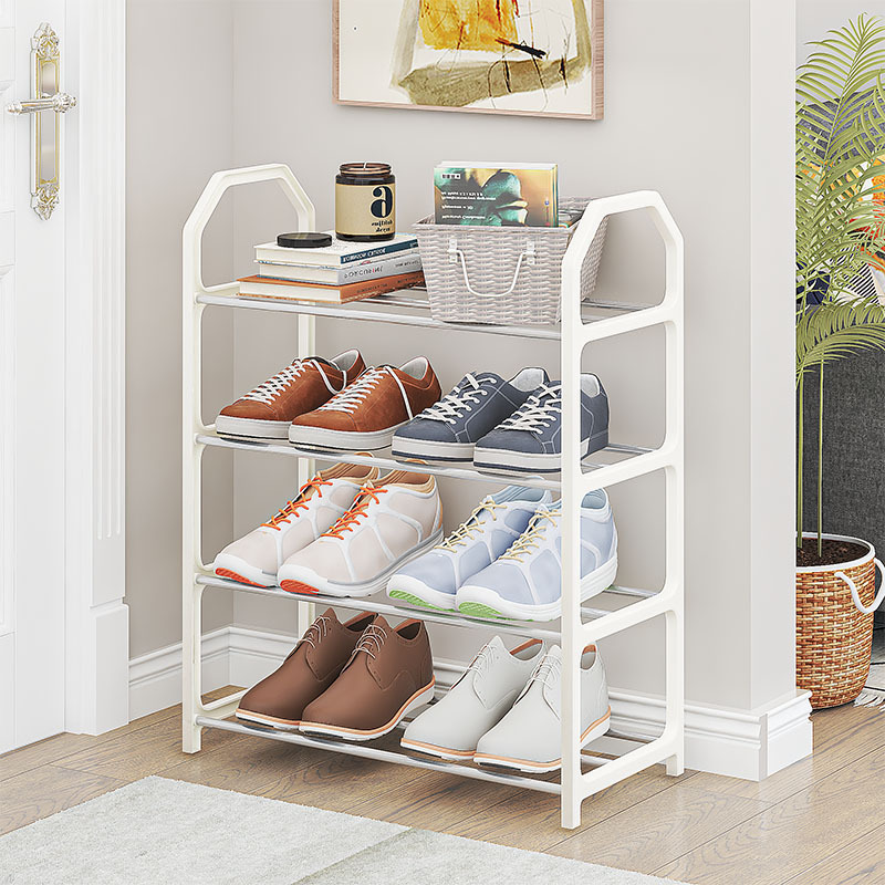 Organizador de zapatos trapezoidal con soporte para zapatos ensamblado de 4 niveles para el hogar - Imagen 8 de 8