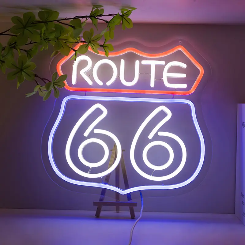 66 Highway Neon LED Creative Glow