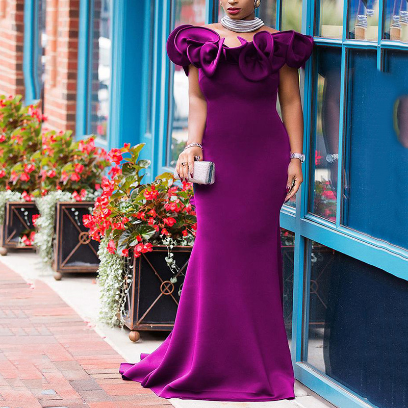 Off-Shoulder Wrap Maxi Dress, picture 3 of 4