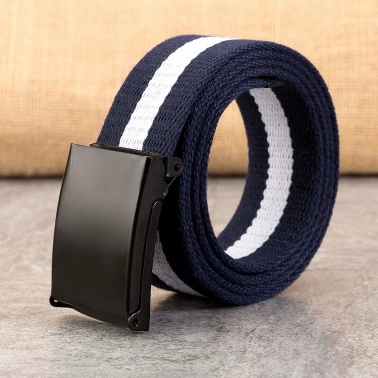 Snap-Clasp Canvas Mens Candy-Colored Belt