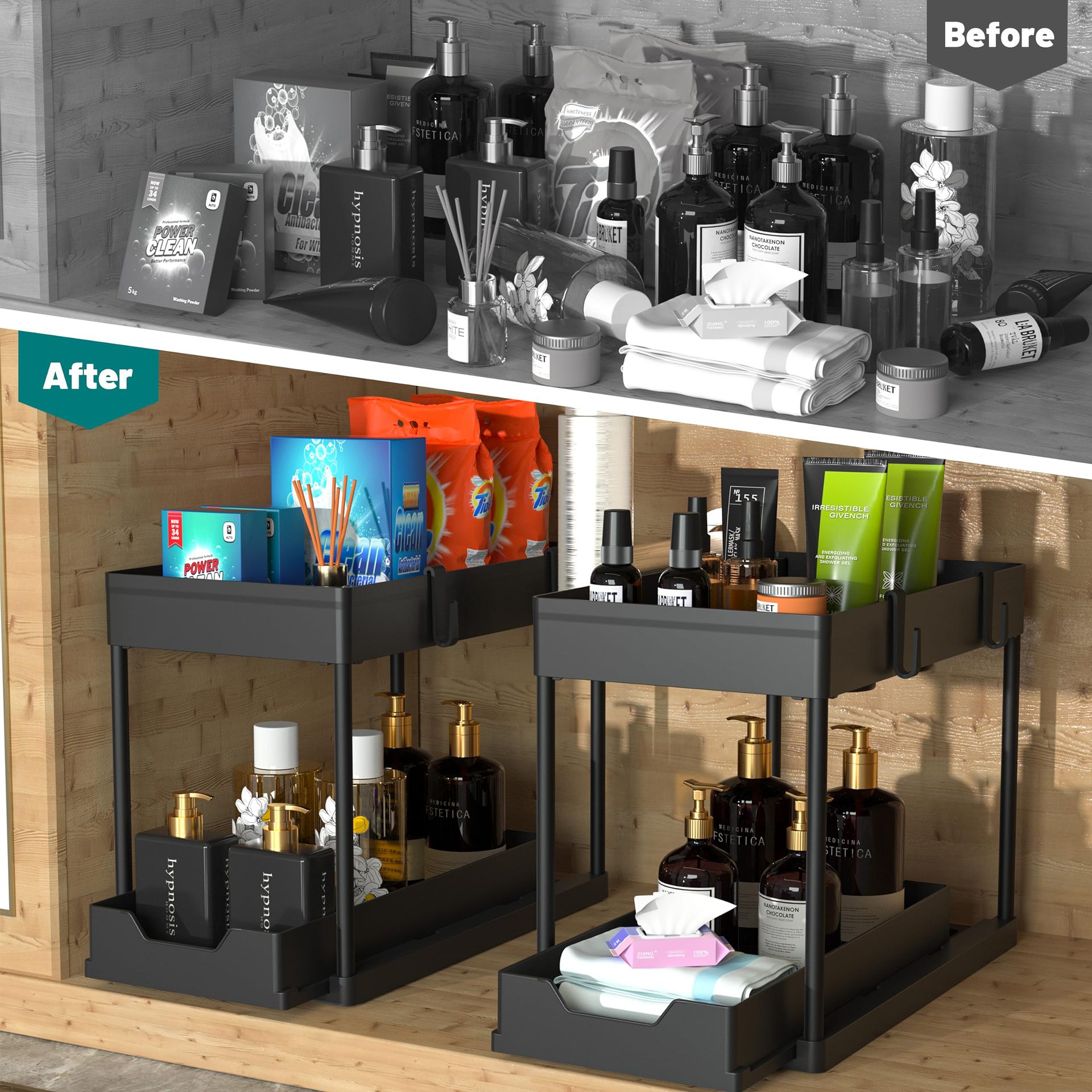Pull-Out Spice Organizer (White)