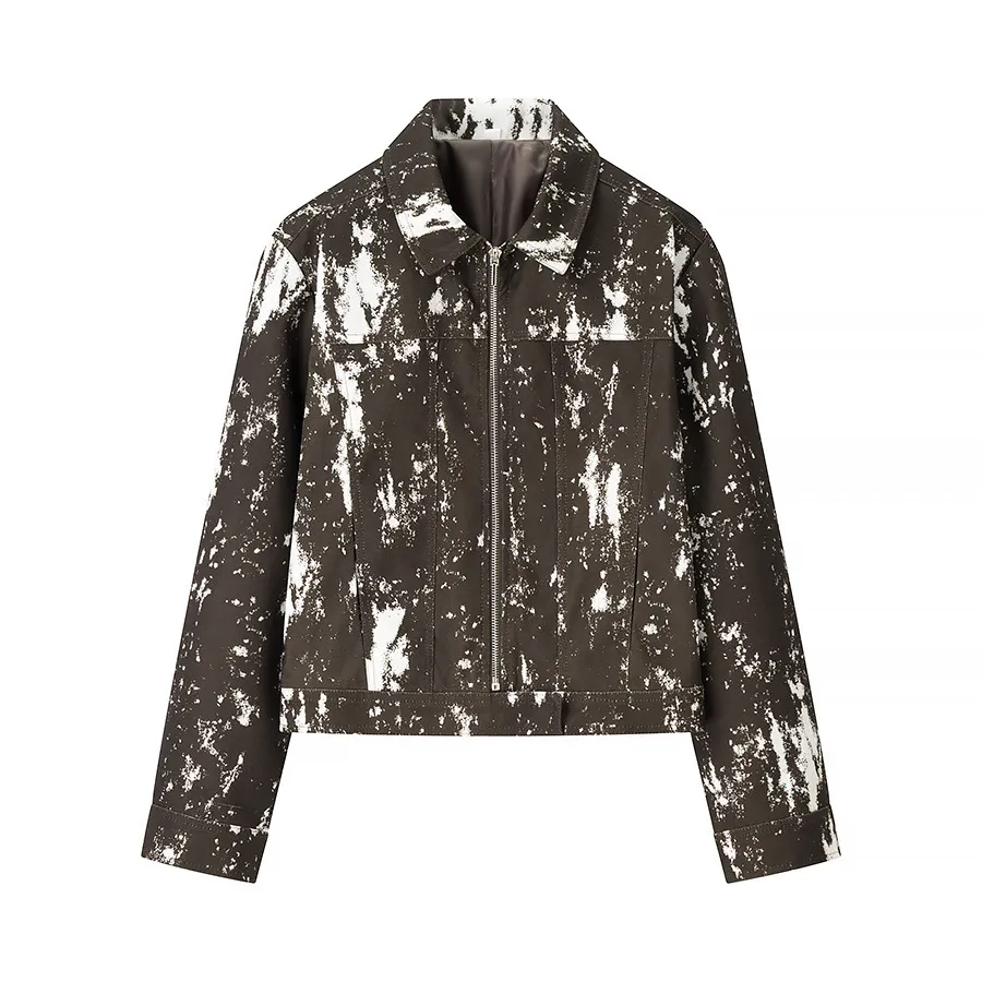 French Fashion Design Tie-dye Suit - Top-S