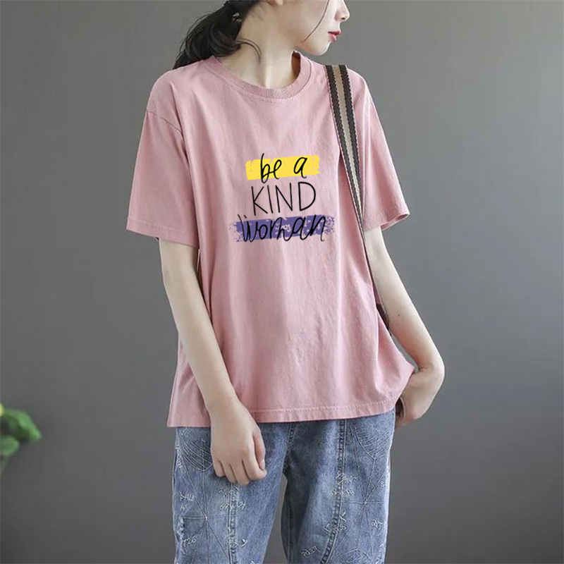 Summer Solid Color Women's Clothing Half Sleeve T-shirt