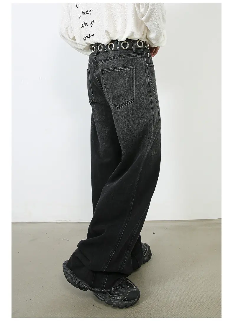 Retro Straight Loose Jeans Men's Casual Pants