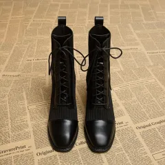 Ankle Boots Autumn And Winter Women's Shoes Single Boots High Heel Martin Boots - Black - View 1