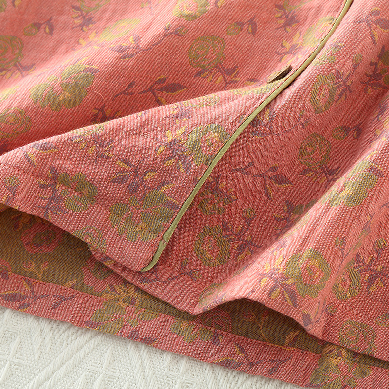 Retro Pajamas Suit Women's Cotton Double-layer Gauze