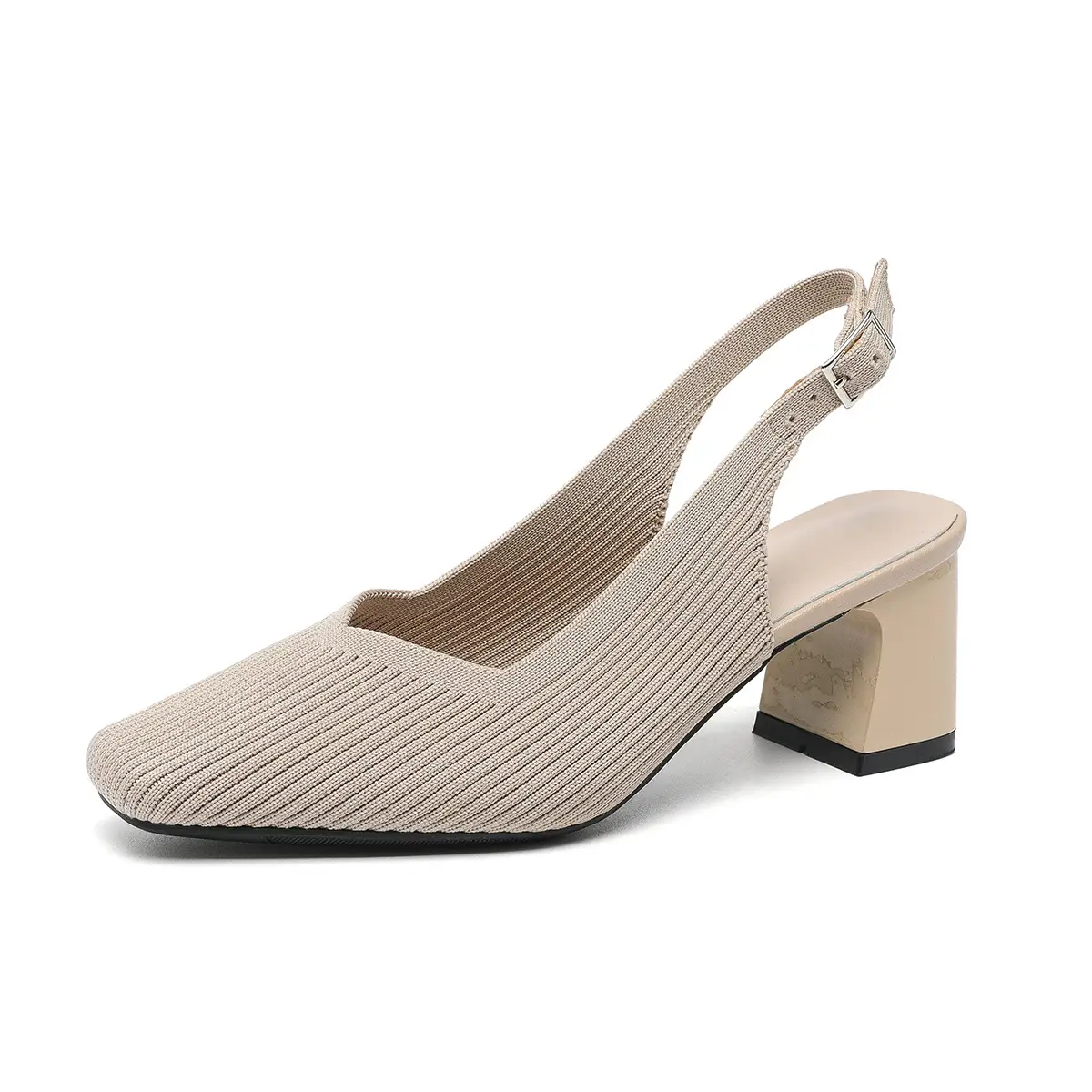 All-match Breathable Square Toe Cap High Heel Sandals