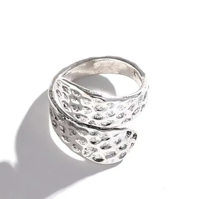 Irregular Concave convex Open Ring Silver - Shop at LoveMi