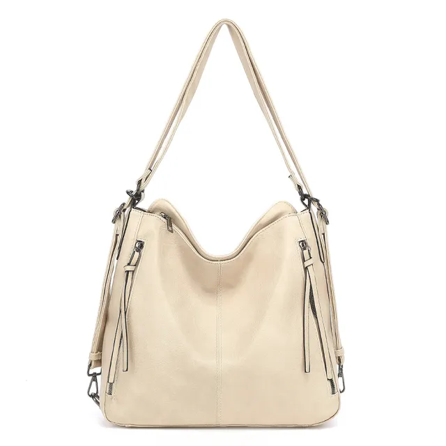 Travel Multi functional Shoulder Messenger Bag Beige - Shop at LoveMi